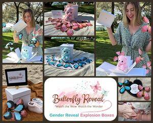 Butterfly Reveal has expanded to provide celebration boxes for all occassions with multiple options now avaialable on our website. 
If you have an event coming up and would like to see how we can help, get in touch today!😀 We Provide within Australia only. 👇
View videos on YouTube.