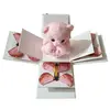 Box with 4 Pink Butterflies and Teddy thumbnail